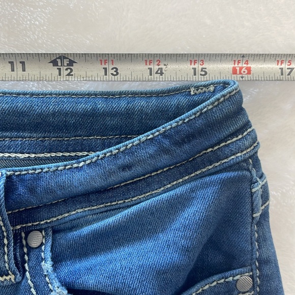 Vigoss Crop Straight Jeans Embroidered Pockets Womens sz 12 - Picture 6 of 10